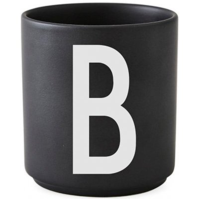 Design Letters bet Čierny porcelánový hrnček Alpha B 250 ml