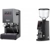 Gaggia New Classic EVO BC, grey + Eureka Atom W 75, black