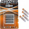 Alkalické batérie Megacell AAA (R3) 1,5V 4 ks