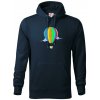 Teplovzdušný balón v oblakoch - Mikina pánska Cape s kapucňou - 3XL ( Tmavomodrá (veľmi tmavá - skoro čierna) )