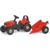 Rolly Toys Šliapací traktor Rolly Kid Landini červený s vlekom