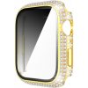 AppleKing puzdro osadené kamienky s tvrdeným sklom pre Apple Watch 41 mm - zlaté - možnosť vrátiť tovar ZADARMO do 30tich dní