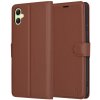 Techsuit Leather Folio – puzdro na Samsung Galaxy A05 – hnedý