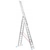 Hliníkový trojdielny výsuvný rebrík VENBOS PROFI, 3x14 priečok, 9 m