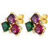 DYRBERG/KERN náušnice VIENA Purple/Green/Pink