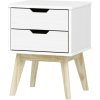IDEA nábytok Nočný stolík 2 zásuvky BONITO biely lak