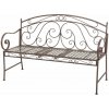 Hnedá kovová záhradná lavica Saket – Garden Pleasure