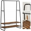 SongmicsHome Stojan na oblečenie ELIAS 100 x 45 x 160 cm hnedá čierna RGR112B01