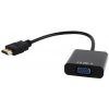 Gembird adaptér HDMI (M) na VGA (F) + audio, single port, kábel 0,15m, čierny A-HDMI-VGA-03