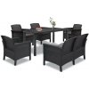 Súprava záhradného nábytku Venus IV so 6 sedadlami grafitová