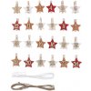 Adventné drevené štipce 4,8cm - hviezdy 4cm