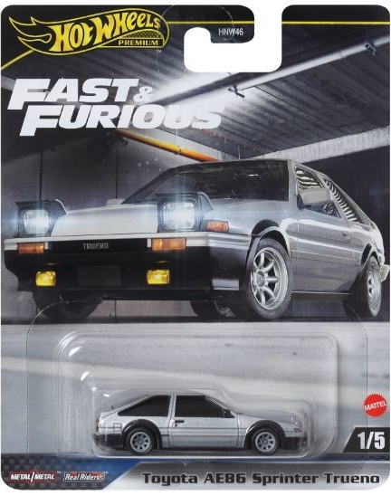 Hot Wheels Premium Toyota AE86 Sprinter Trueno stříbrná