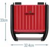 Kontaktný gril George Foreman 25040-56 Gril Steel Family Red (23751036001)