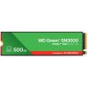 SANDISK WD GREEN SSD 500GB SN3000 Powered by SanDisk, PCIe Gen4x4, M.2 2280, (R:5000/W:4100 MB/s) WDS500G4G0E