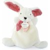 Plyšový zajačik Bunny Happy Boho Doudou et Compagnie biely 17 cm v darčekovom balení od 0 mes