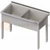 Nerezový veľkokapacitný dvojdrez na nohách 1300x700x850 mm, hĺbka: 300 mm | STALGAST, 981377130