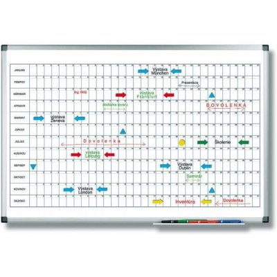 Legamaster Plánovacia tabuľa ročná PREMIUM horizontálna 60x90 cm
