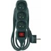 EMOS Prodlužovací kabel s vypínačem 3 zásuvky 2m, zelený - barva vánočního stromku 1902130203
