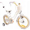 Detský bicykel Sun Baby Heart bike 16 palcov pre dievča bielo-zlatý