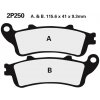 NISSI BRAKE PADS 2P-250STF1 SINTER METAL
