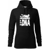 Swimming is in my DNA - Mikina dámská Cape s kapucí - L ( Čierna )