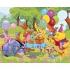 ZUTY Maľovanie podľa čísel - MACKO PU OSLAVUJE NARODENINY Rámovanie: bez rámu a bez vypnutia plátna, Rozmer: 80x100 cm
