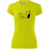 Mačka a gitara WC - Dámske Fantasy športové (dresovina) - XS ( Neonová žltá )
