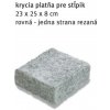 Semmelrock Castello krycia platňa stĺp 23x25x8cm, Farby sivo-čierna