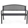 Antracitová kovová záhradná lavica Lizette – Bizzotto