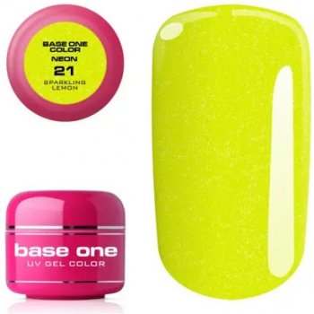 Silcare UV gél na nechty Base One Neon Sparkling Lemon 21 5 g