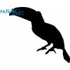 Samolepka Tukan black (12 cm) (C4)