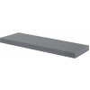 Autronic P-001 GREY Polička nástenná 60 cm, MDF, farba sivý vysoký lesk, baleno v ochranej fólii