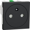 Schneider Electric Slovakia spol. s r.o. Unica - NU305254E - Zásuvka skrytá 250V/16A 2P+E, clonky, bezskrútková, Antracit