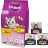WHISKAS Adult 7 kg - suché krmivo pre dospelé mačky, s lahodným kuracím mäsom + krmivo pre mačky 400g ZDARMA! (náhodná príchuť)