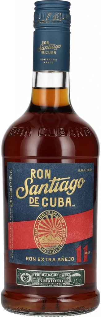 Santiago de Cuba Ron Extra Añejo 11 Años D.O.P. 40% 0,7 l (čistá fľaša)
