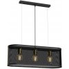 Luminex | Luster na lanku KAGA 3xE27/60W/230V čierna/zlatá | LU4151