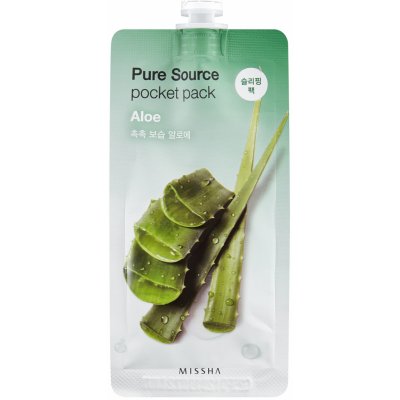 Missha Pure Source Pocket Pack Aloe Nočná maska s aloe vera 10 ml