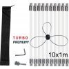 Rotačná kefa na čistenie komína s oceľovým lankom TURBO Premium® 10m set