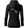 Evolúcia parašutista zoskok - Mikina dámska trendy zipper s kapucňou - 2XL ( Čierna )