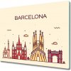 Sklenená doska na krájanie Inscription barcelona 60x52 cm