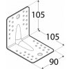 Domax KP2 - Uholník s prelisom 105 x 105 x 90 x 2,5 mm