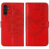 PROTEMIO 68593 ART BUTTERFLY Peňaženkový obal pre Samsung Galaxy A25 5G červený