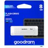 Goodram USB flash disk, USB 2.0, 8GB, UME2, biely, UME2-0080W0R11, USB A, s krytkou