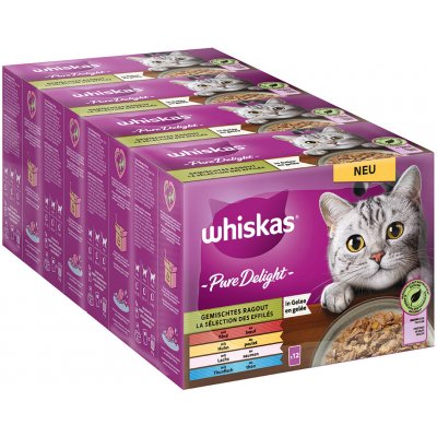 Whiskas Pure Delight Výběr kousků v želé 48 x 85 g