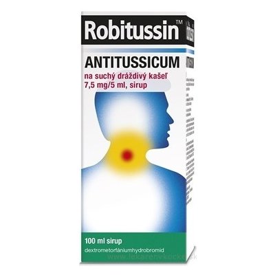 Robitussin ANTITUSSICUM sir (liek.skl.) na suchý dráždivý kašeľ 1x100 ml