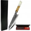 HARAHU Damaškový kuchynský nôž IS-14036 Biela 21 cm