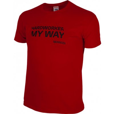 Bennon tričko BNN Hardworker krátký rukáv červené černé