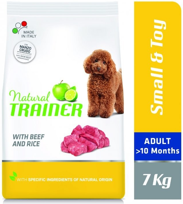 Natural Trainer Small & Toy Adult hovadzie a ryža 7 kg