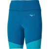 Dámske bežecké šortky Mizuno, IMPULSE CORE MID TIGHT Modrá,Svetlomodrá,Biela XS