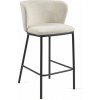 Biela barová stolička (výška sedadla 65 cm) Ciselia – Kave Home